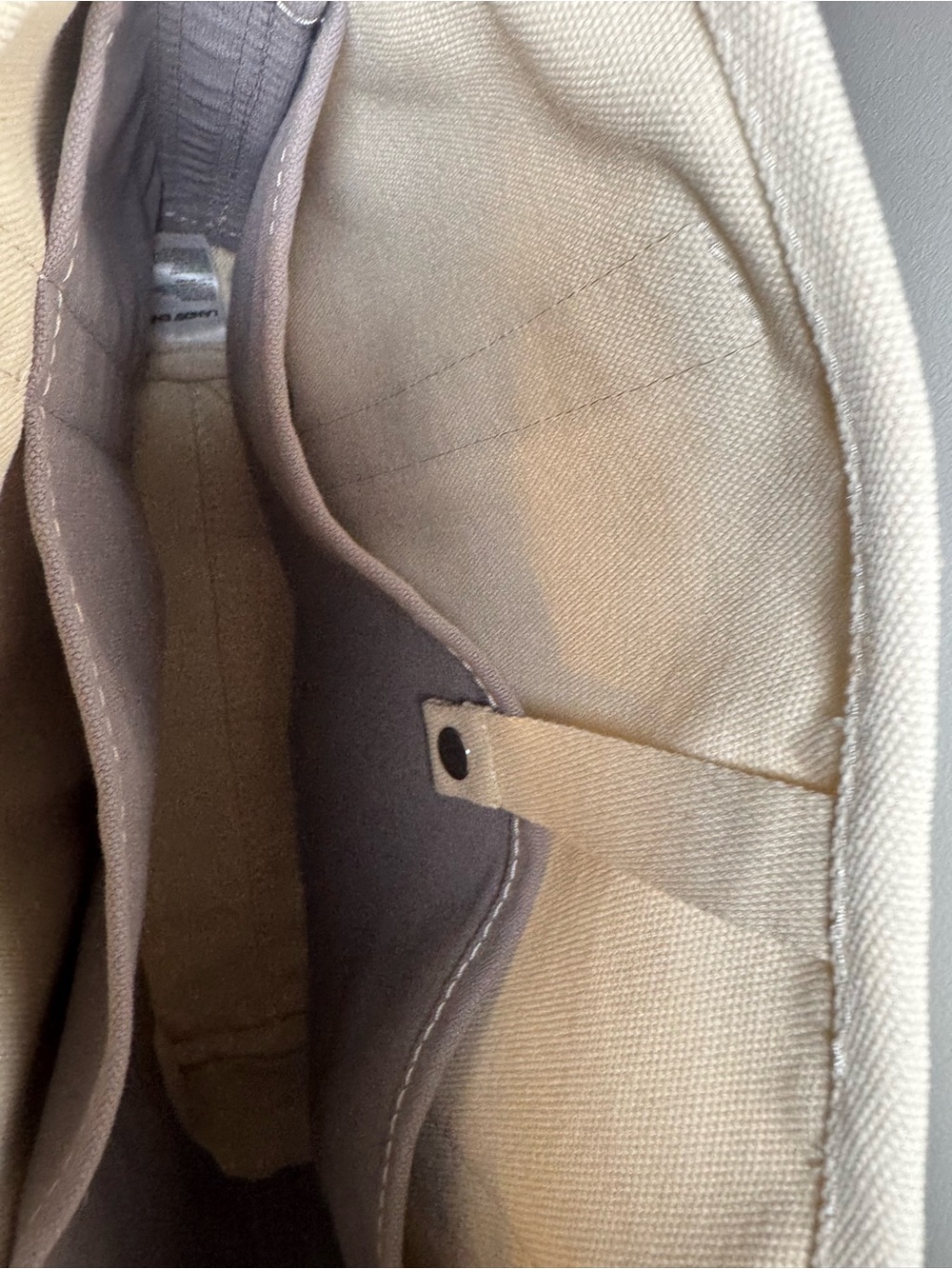 Lands' End Medium Canvas Tote in Cream and Gray (NEW) - Picture 6 of 6